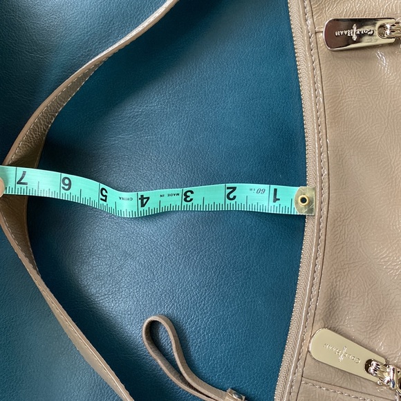 Cole Haan Essex Tan Patent Leather Hobo Shoulder Bag - Picture 16 of 16